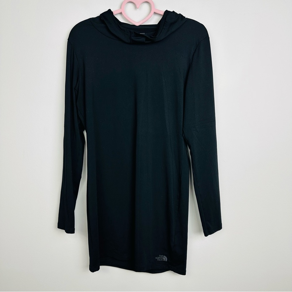 The North Face Women's Black Long Sleeve Shirt Dress Hoodie